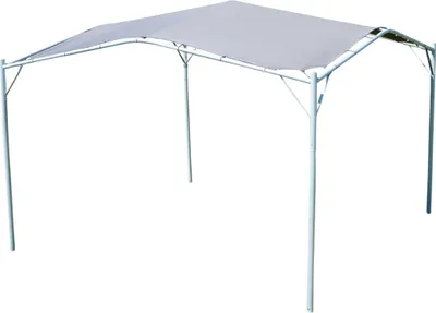Produktbild von ALEOS. Eleganter Gartenpavillon Pavillon Sonnensegel 3,5x3,5m Meter, 12,25m², Dach aus Polyester UV50+ Modell: IBIZA