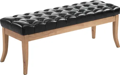 Produktbild von TPFLiving Sitzbank Romeo Kunstleder antik-hell 120 schwarz