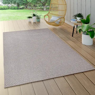 Immagine prodotto di Tappeto da esterno resistente alle intemperie Balcone Cucina Sisal Motivo boho Tinta unita Dimensioni 140x200 cm