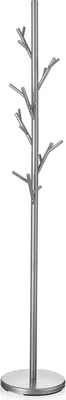 Produktbild von Kleiderständer ZENO aus Metall, Grau - Garderobenständer,  Jackenständer mit 6 praktischen Haken. Ideal für Flur und Eingangsbereich