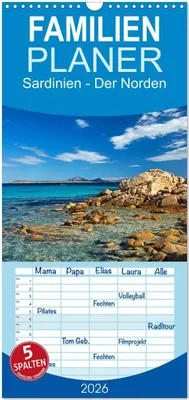 Produktbild von Familienplaner 2026 - Sardinien - Der Norden mit 5 Spalten (Wandkalender, 21 x 45 cm) CALVENDO