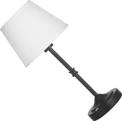 Produktbild von SucceBuy Kabellose Tischlampen mit Stoffschirm, Schwarz, 2er-Set