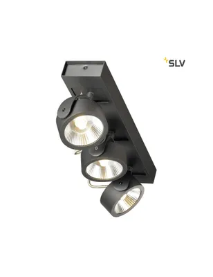 Produktbild von SLV 1000131 KALU LED 3 Wand- und Deckenleuchte schwarz 3000K 60°