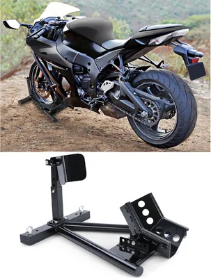 Produktbild von Motorradständer Montageständer mit Wippe verstellbar bis 680kg Schwarz