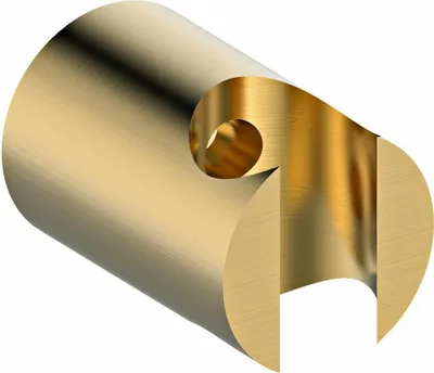 Produktbild von Brausehalter, rund, Gold matt