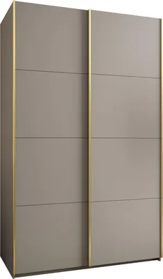 Produktbild von MEBLE KRYSPOL LUX 1 Kleiderschrank - 245,5x150x64cm - Kaschmir, Kaschmir, Gold