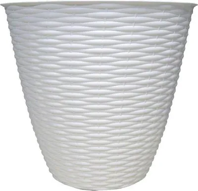 Image de BAMA Cache-pot PAGLIA, blanc Quantité : 2 pièces, Dimensions : 14 cm