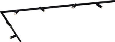 Produktbild von Ledvion - Schienensystem lampen, 3m, 1-Phasen, ohne GU10 Leuchtmittel, Schwarz, 6-flammig Spot, spotlight, deckenspot, deckenstrahler, strahler lampe