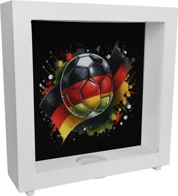 Produktbild von Fußball Deutschland Flagge Rahmen Spardose aus Holz
