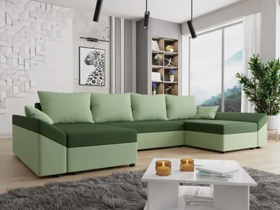 Obrázek produktu pro Sedací souprava do U na každodenní spaní FREDERIK - zelená