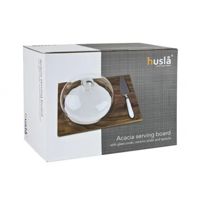 Produktbild von HUSLA 73976 Käse- und Kuchenservierbrett mit Deckel