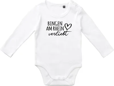 Produktbild von Huuraa Baby Body Nidderau verliebt 68 White  Baumwolle Fairtrade Langarmbody Geschenkidee
