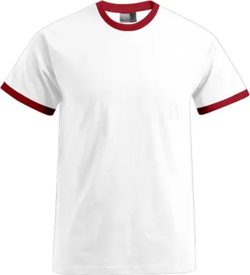 Produktbild von Kontrast T-Shirt Herren, Weiß-Rot, XL