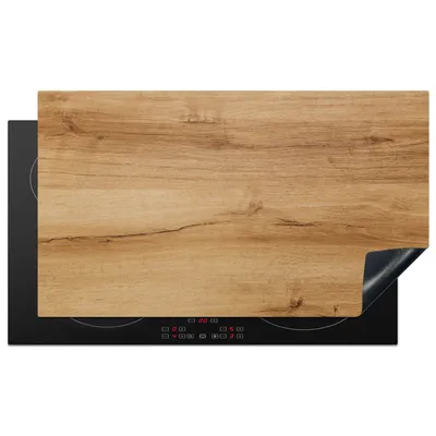 Obrázek produktu pro KitchenYeah® Kryt varné desky vzhled dřeva - hnědý - dřevo, 91x52cm, dekorace do kuchyně, keramický kryt varné desky, krycí deska na varnou desku