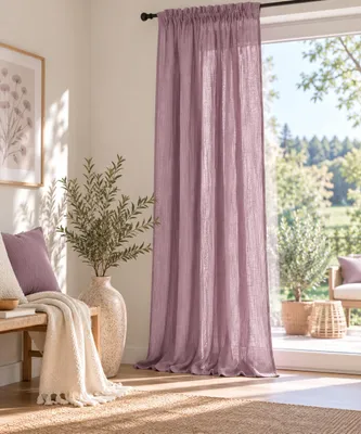 Produktbild von Heimtexland Musselin Dekoschal Blickdicht Lichtdurchlässig Typ931 Mauve