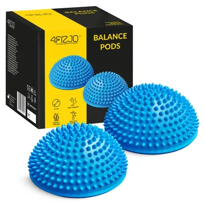 Produktbild von 4FIZJO Halbkugel, Sensory Balance, Rehabilitationsigel, Noppen PVC, 16 cm, 2 Stück, blau