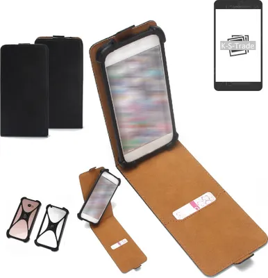 Produktbild von K-S-Trade Handyhülle Schutzhülle kompatibel mit Samsung Galaxy S22+ Hülle Case Cover Flip Style Bumper schwarz 1x
