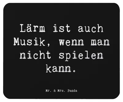 Produktbild von Mr. & Mrs. Panda Mousepad Spruch Schlagzeug Lärm - Schwarz - Geschenk, computer mauspad, Beats, Musik, Musiker, Mouse Pad, mausteppich, Schlagzeuger, Instrument, lernen