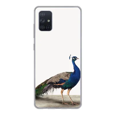 Produktbild von MuchoWow® Handyhülle Schutzhülle Hülle für Samsung Galaxy A71 Pfau - Federn - Vogel - Kinder - Jungen - Mädchen Silikon Softcase Handy Hülle - Kartenbesitzer