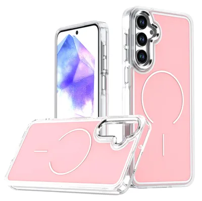 Produktbild von Magnetische Hülle für Samsung Galaxy A16 5G/4G, Dünn Klare Stoßfest Handyhülle, Kompatibel mit MagSafe Pink