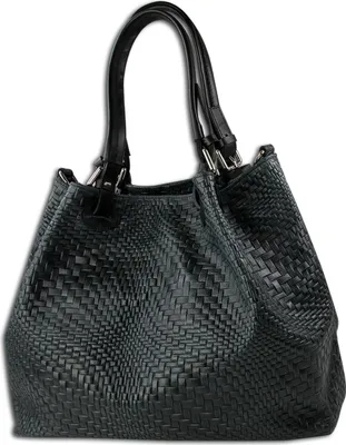 Produktbild von Toscanto Leder Tasche Handtasche Umhängetasche schwarz OTT163HS