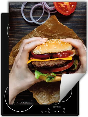 Produktbild von DarHaus Herdabdeckplatte Einteilig Küche Abdeckplatte für Glaskeramikfeld Abdeckung Induktionskochfeld Aufrollbare Matte 40x52 cm, Hamburger
