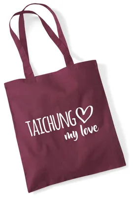 Produktbild von Huuraa Jutebeutel Taichung my love 10 Liter Burgundy Baumwolle Tasche Geschenkidee