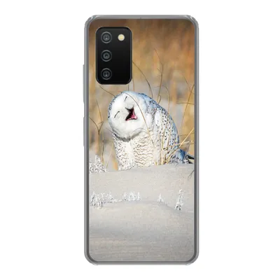 Produktbild von MuchoWow® Handyhülle Schutzhülle Hülle für Samsung Galaxy A03s Eule - Schnee - Düne Silikon Softcase Handy Hülle - Schutz