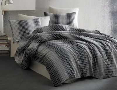 Produktbild von Baumwollbettwäsche Oberon Grey Größe: 220x200 + 2x 70x90 cm