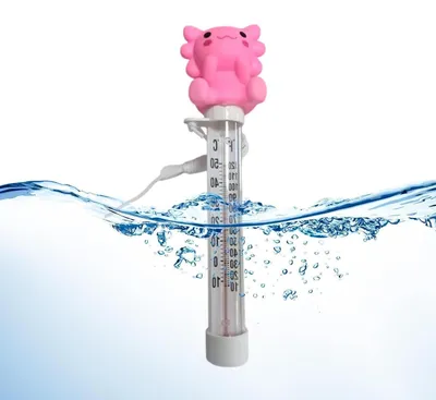 Obrázok produktu pre Teplomer do bazéna – plávajúci teplomer – na meranie teploty vody – ľahko čitateľný – 22 centimetrov – viacfarebný