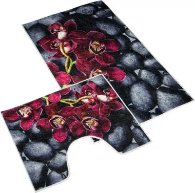 Produktbild von Badteppiche 3D 60x100+60x50cm Orchidee