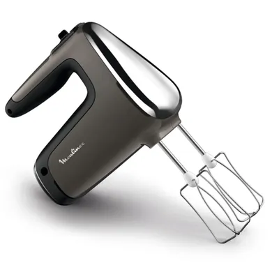 Produktbild von Moulinex PowerMix HM650E, Handmixer, Schwarz, Grau, Schlagen, Kneten, Mixen, Leiter, Schwarz, Edelstahl