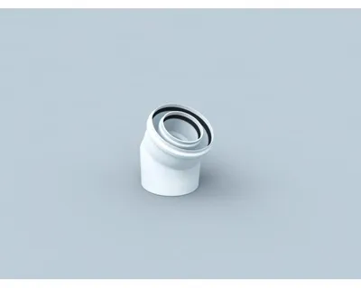Produktbild von Bertrams Polyline LAS Bogen 41BG45-80 45°, DN 80/125, innen, weiß