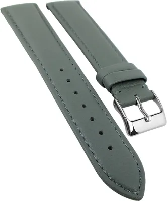 Produktbild von Soft-Chrono Uhrenarmband | weiches Leder, grau mit Naht 32201, Stegbreite:22mm