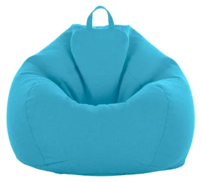 Immagine prodotto di Copertura per pouf, colore azzurro cielo, taglia M (80x90 cm), senza imbottitura, rimovibile, adatta per interni ed esterni