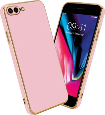 Produktbild von Cadorabo Schutzhülle für Apple iPhone 7 PLUS / 7S PLUS / 8 PLUS Hülle in Rosa Handyhülle TPU Silikon Kameraschutz Etui