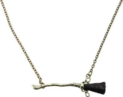Image de Collier balai de sorcière pour le costume de sorcière - or / noir