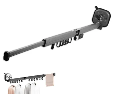 Einziehbarer Wäschetrockner, 360° Drehung, Wandmontage, 92 cm, Aluminium