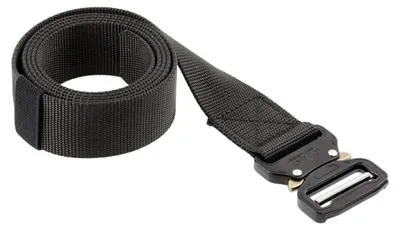 Produktbild von Taktischer Gürtel schwarz 130 cm mit Metall-Quick-Release-Schnalle, 100% Polyester, Breite 38 mm – TAKTISCH, Högert Technik