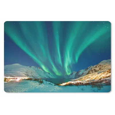Produktbild von MuchoWow® Mauspad Mousepad Nordlichter - Norwegen - Winter 27x18 cm - Mousepads - Maus Mat - Pad - Mausunterlage - Büroartikel - Desk Matten
