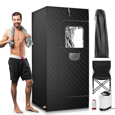 Productafbeelding van Stoomdouche, 9 warmtestanden, draagbaar ontwerp, zwart