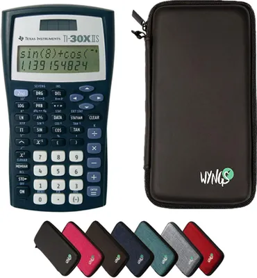 Produktbild von TI-30XIIS inkl. WYNGS Schutztasche Schwarz - Wissenschaftlicher Taschenrechner - Basic Set
