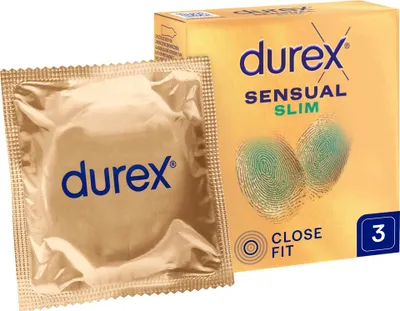 Obrázek produktu pro Latexové kondomy Durex Sensual Slim, 3 kusy