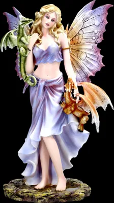 Produktbild von Elfen Figur - Cora mit Drachen Babys