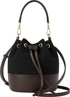 Produktbild von Beuteltasche Tweed aus echtem Leder mit Stoff von collezione alessandro