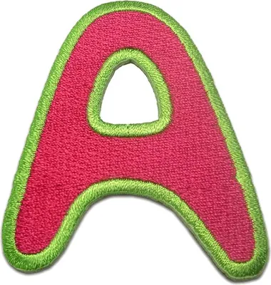 Produktbild von Buchstabe A - 6.3x5.3cm: Alphabet Buchstaben Einzeln Auswählbar - Aufnäher, Bügelbild, Aufbügler, Applikationen, Patches, Flicken, Zum Aufbügeln