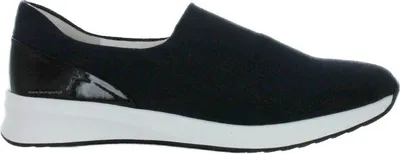 Imagen del producto de Zapatos de cuero para mujer, tipo mocasín, de la marca HOGL, en color azul oscuro, talla 34,5
