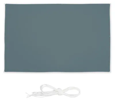 Produktbild von Relaxdays Sonnensegel rechteckig, BxT: 2 x 3 m, wasserabweisend, UV-beständig, mit Spannseilen, Terrasse, Balkon, grau