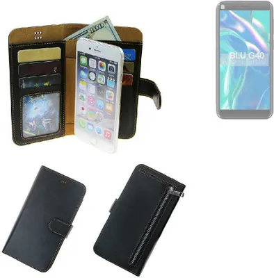 Produktbild von K-S-Trade Schutz Hülle kompatibel mit BLU G40 Klapphülle Case Phone cover Slim Handytasche Handy Hülle schwarz aus Kunstleder (1 Stk)