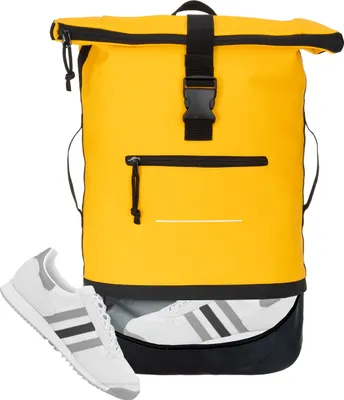 Produktbild von Kurierrucksack Rucksack Freizeitrucksack Plane Time Bag COMP 25 L Roll-Top Geheimfach Brustgurt Laptoprucksack Bodenfach Fahrradrucksack 12823 Bi Color GES (gelb-schwarz)